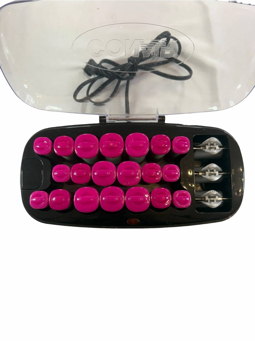 Electric Heated Hair Rollers Set - Hot Pink - Picture 2 of 5